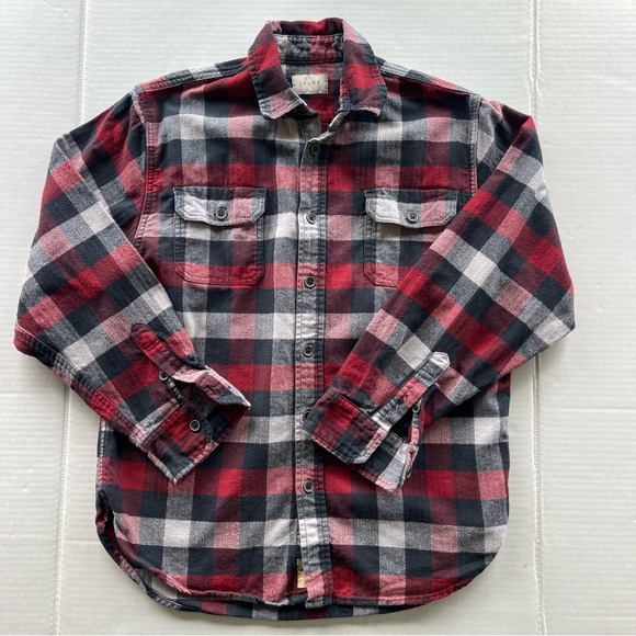 JACHS Flannel Mens Plaid Shirt Medium - Picture 7 of 12